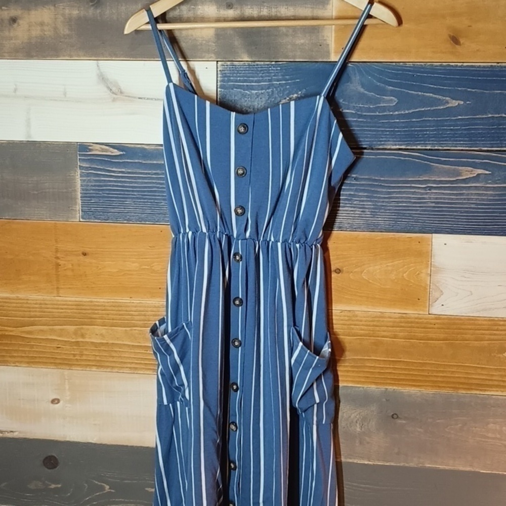 Jon & Anna Midi Blue dress L - Picture 2 of 8